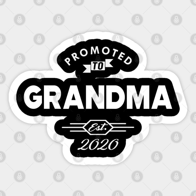 New grandma - Promoted to grandma est. 2020 Sticker by KC Happy Shop
